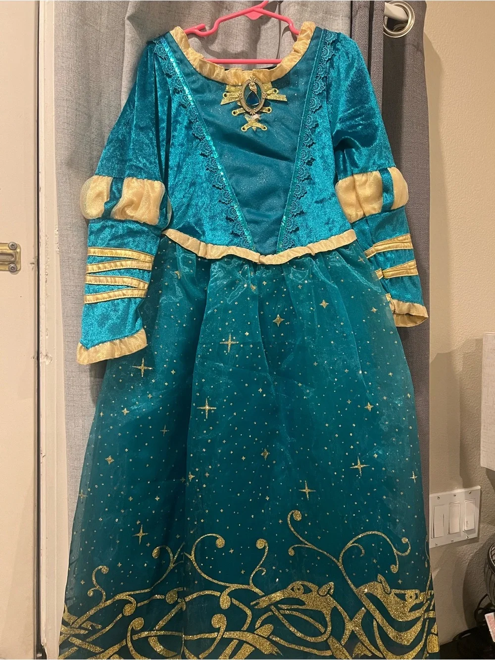 Disney Princess Merida Teal and Gold Starry Princess Costume
